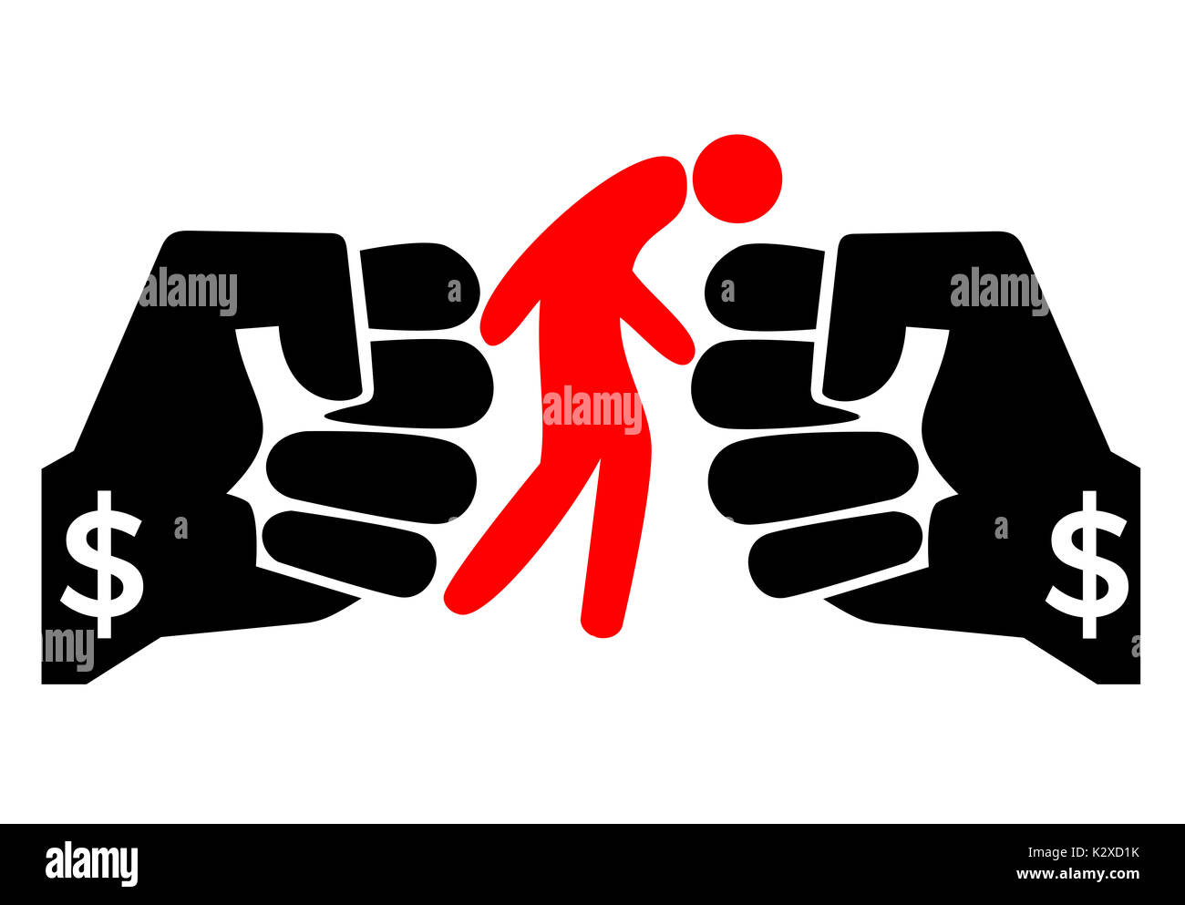 Concept sign for the financial extortion of people Stock Photo Alamy