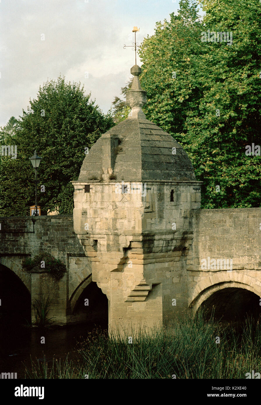 Lock Up on Town Bridge in Bradford On Avon in Wiltshire in England in Great Britain in United Kingdom UK Europe. Ancient History Architecture Travel Stock Photo