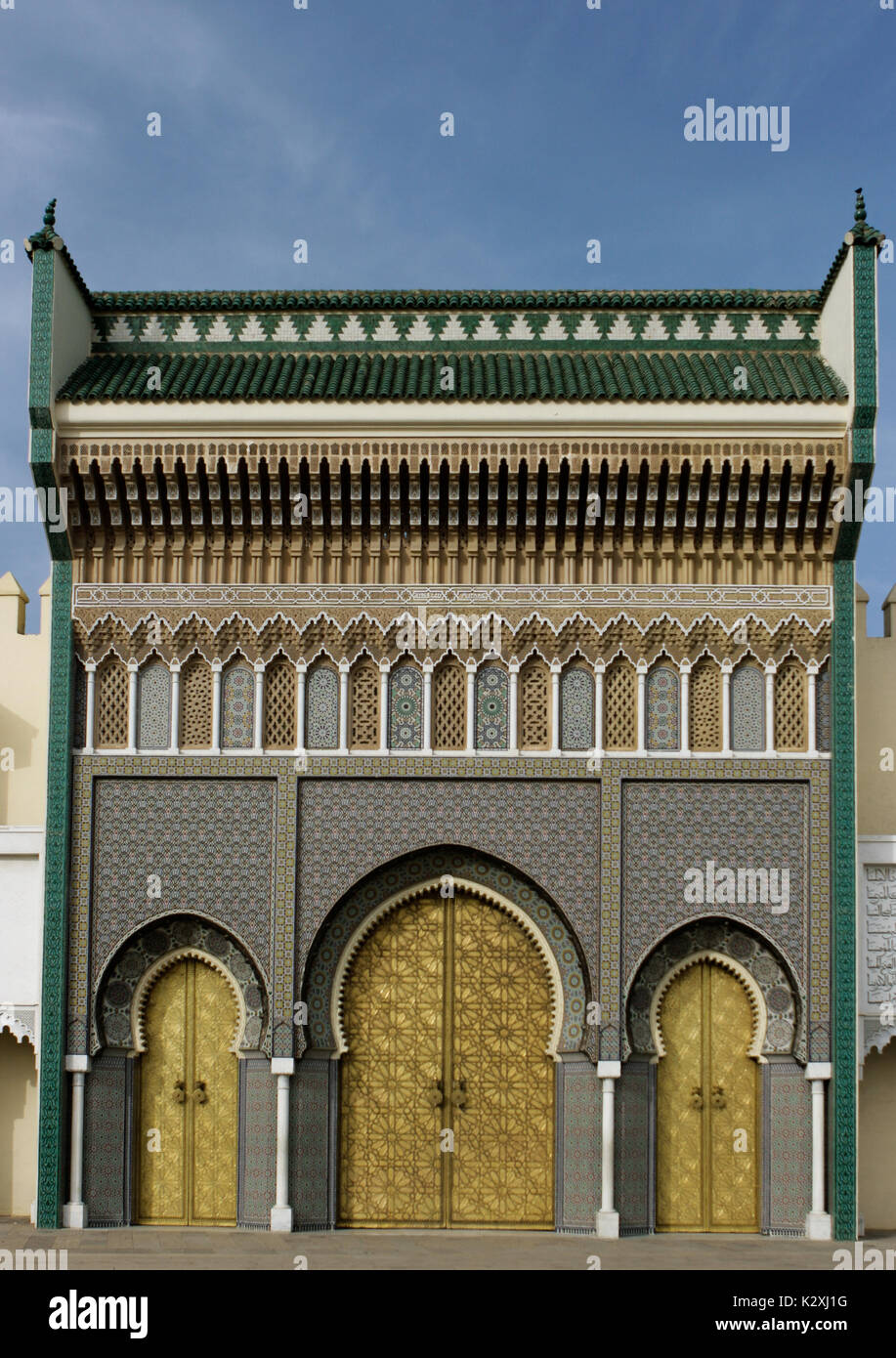 Fez Royal Palace, Morocco Main entrance Stock Photo - Alamy