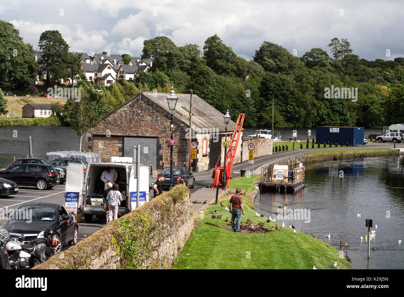 Fish for sale from the back of a van at the River Shannon, Ireland Stock Photo Alamy