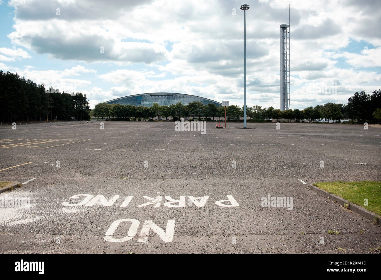 Empty SEC Centre car park, Glasgow Stock Photo