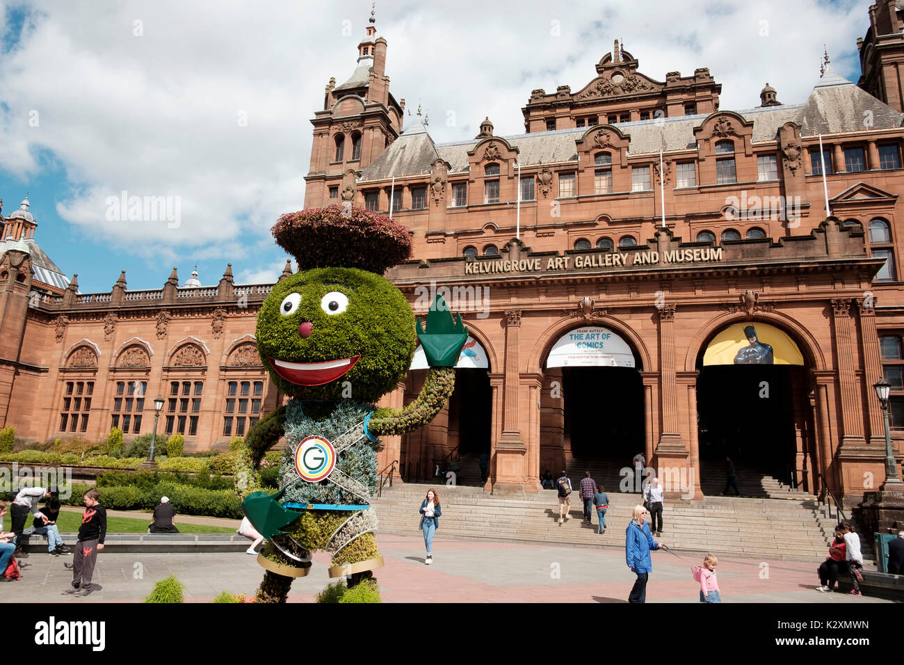 Kelvingrove Art Gallery and Museum, Glasgow during The Art of Comics exhibition Stock Photo