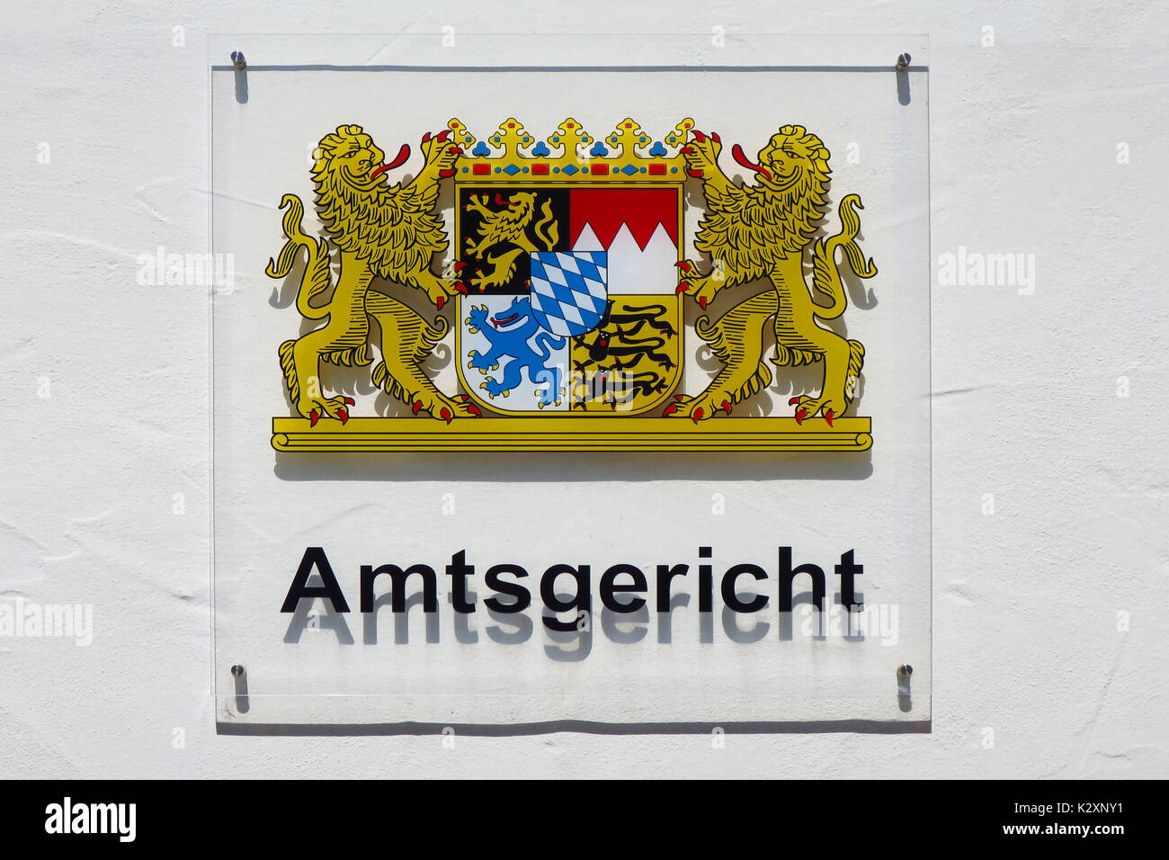 Amtsgericht, Gericht, Justiz, Bayern, Gerechtigkeit, Behoerde Stock Photo