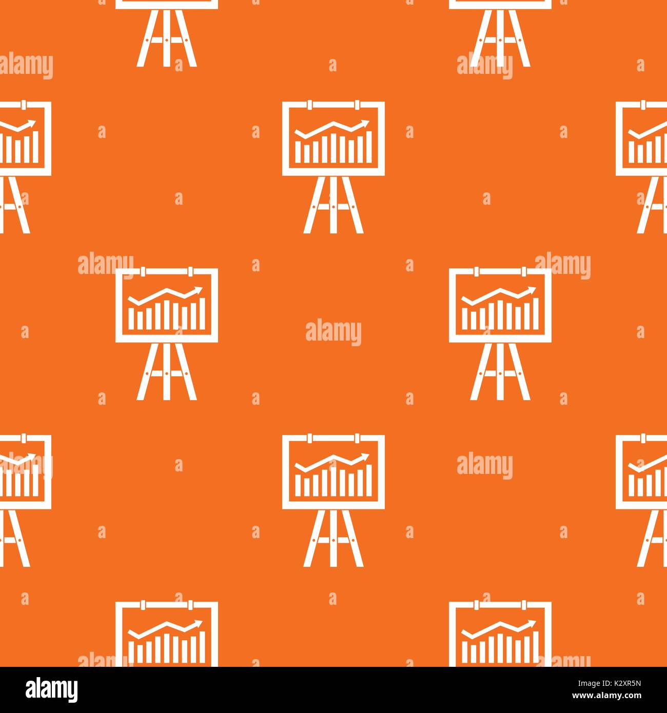 Flipchart with marketing data pattern seamless Stock Vector