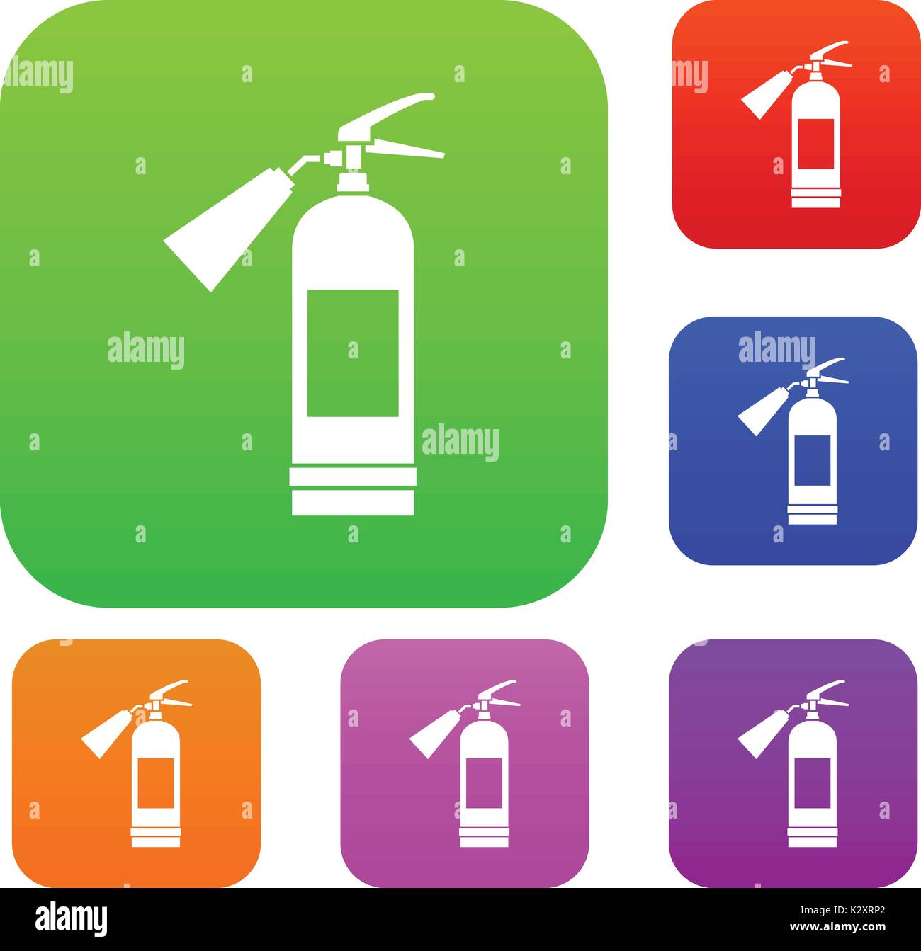 Fire extinguisher set collection Stock Vector Image & Art - Alamy