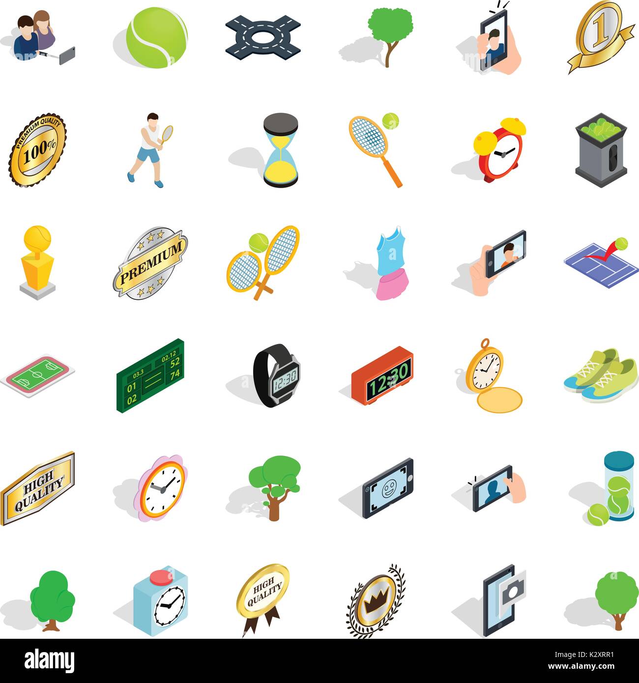 Tennis icons set, isometric style Stock Vector Image & Art - Alamy
