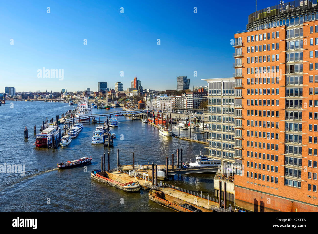 Hanseatic League Trade centre, Kehrwiederspitze and low harbour in Hamburg, Germany, Europe, Hanseatic Trade Center, Kehrwiederspitze und Niederhafen  Stock Photo