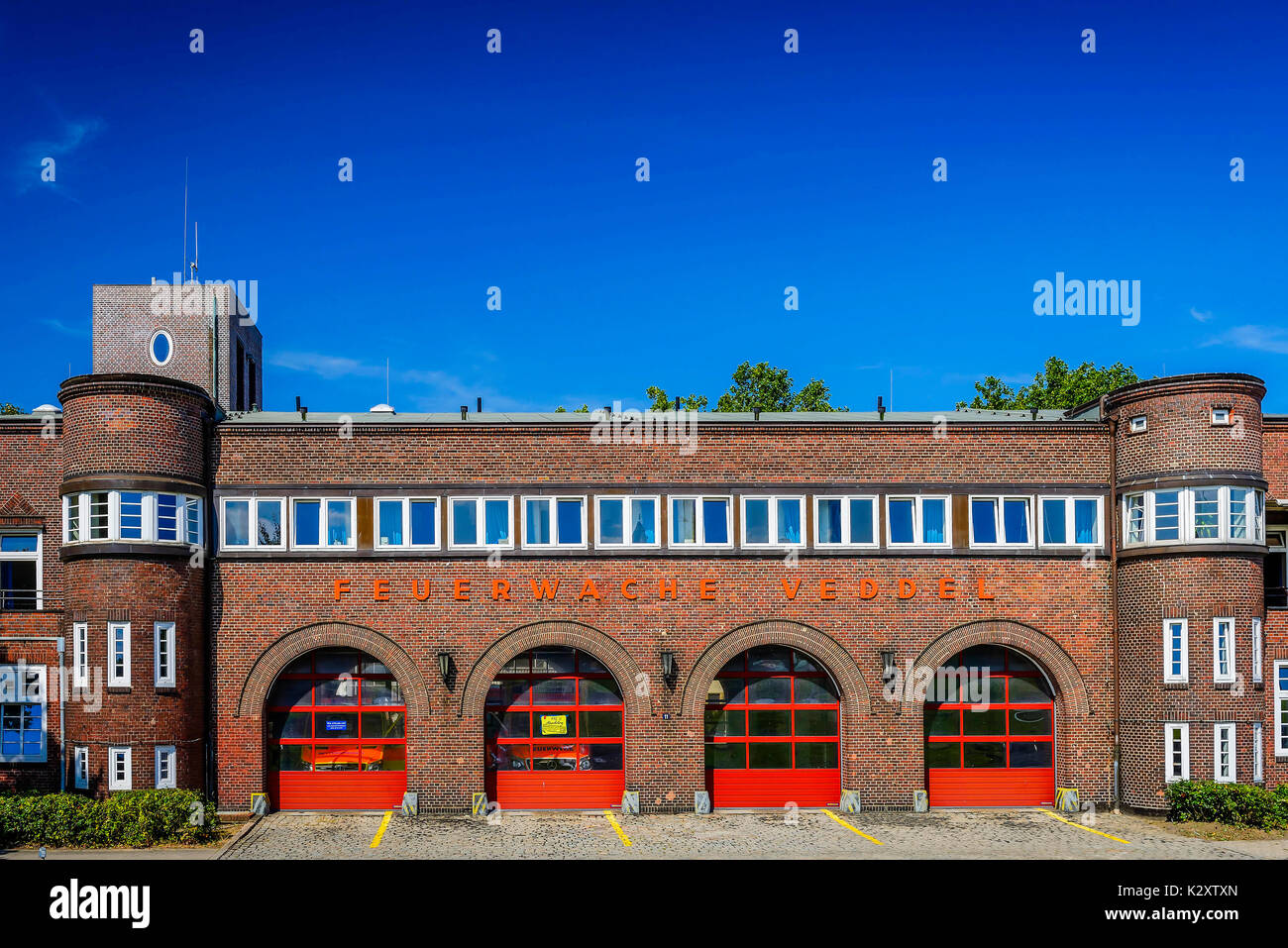 Fire station Veddel, Hamburg, Germany, Europe, Feuerwache Veddel, Deutschland, Europa Stock Photo