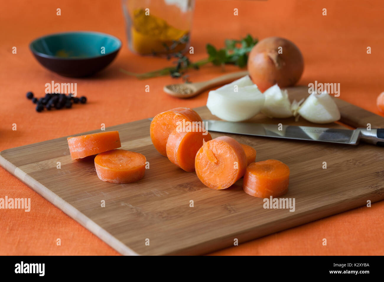Story for making Winter soup Stock Photo