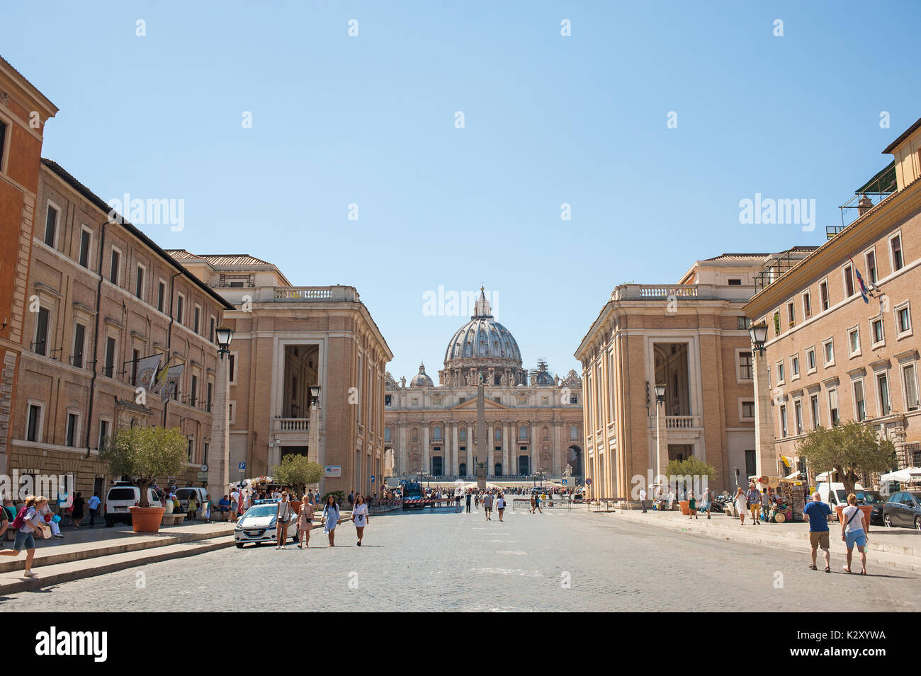 Rome, Italy - View of Saint Peter BAsilica Stock Photo