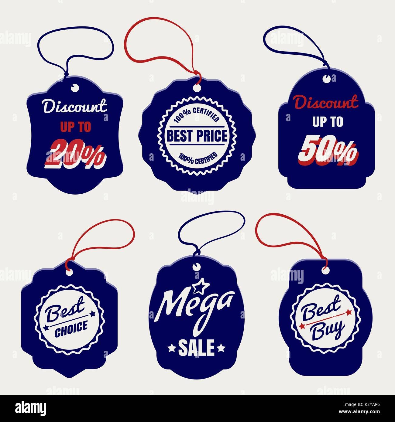 Sale and discount price labels Stock Vector