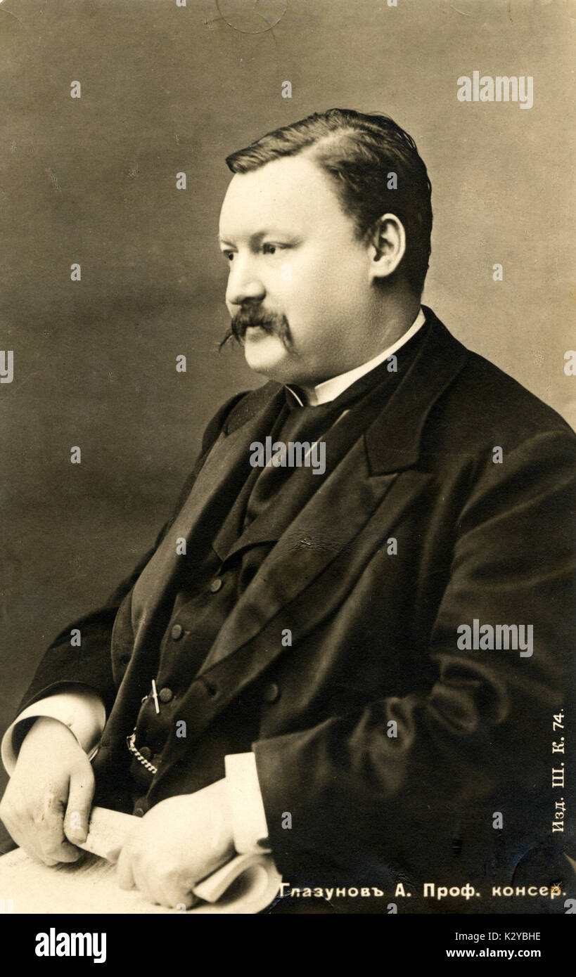 Alexander GLAZUNOV portrait Russian composer, 18651936 Stock Photo Alamy