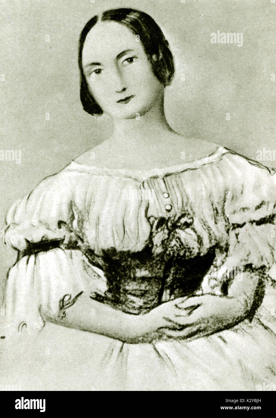 Olimpia Pélessier, 2nd wife of ROSSINI -  Italian composer,  29 February 1792 - 13 November 1868. Stock Photo