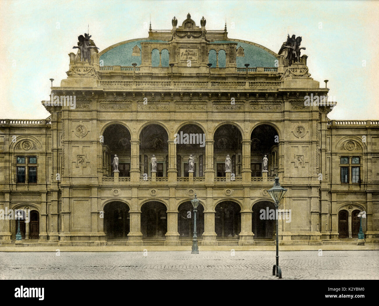 VIENNA OPERA HOUSE main facade, c.1900 Opened in 1869. Enjoyed its