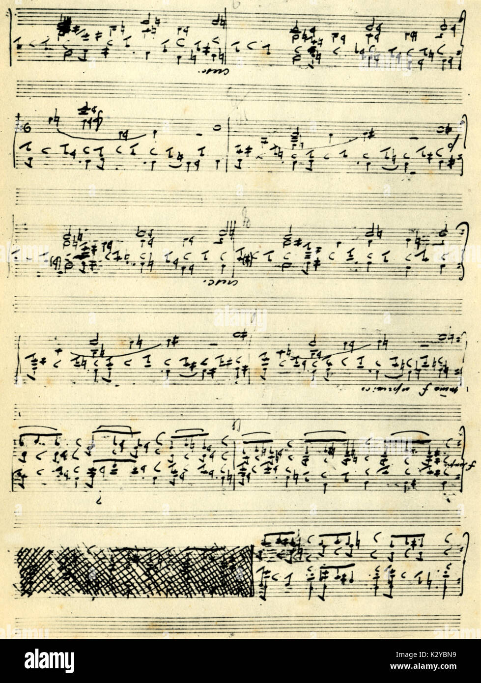 FAURÉ Gabriel French composer Neuvième Nocturne MS Hand written