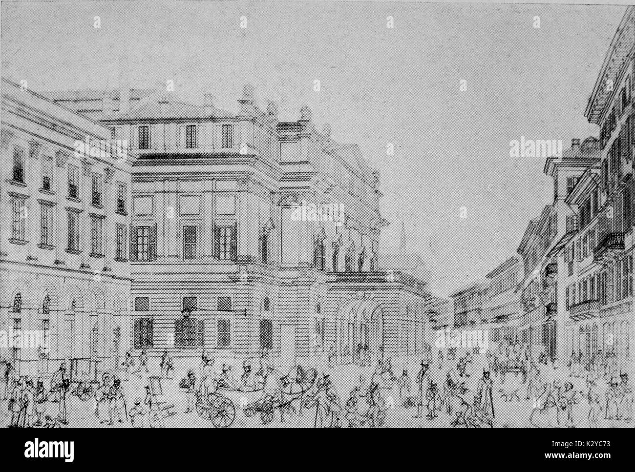 MILAN - SCALA - c.1830s Stock Photo