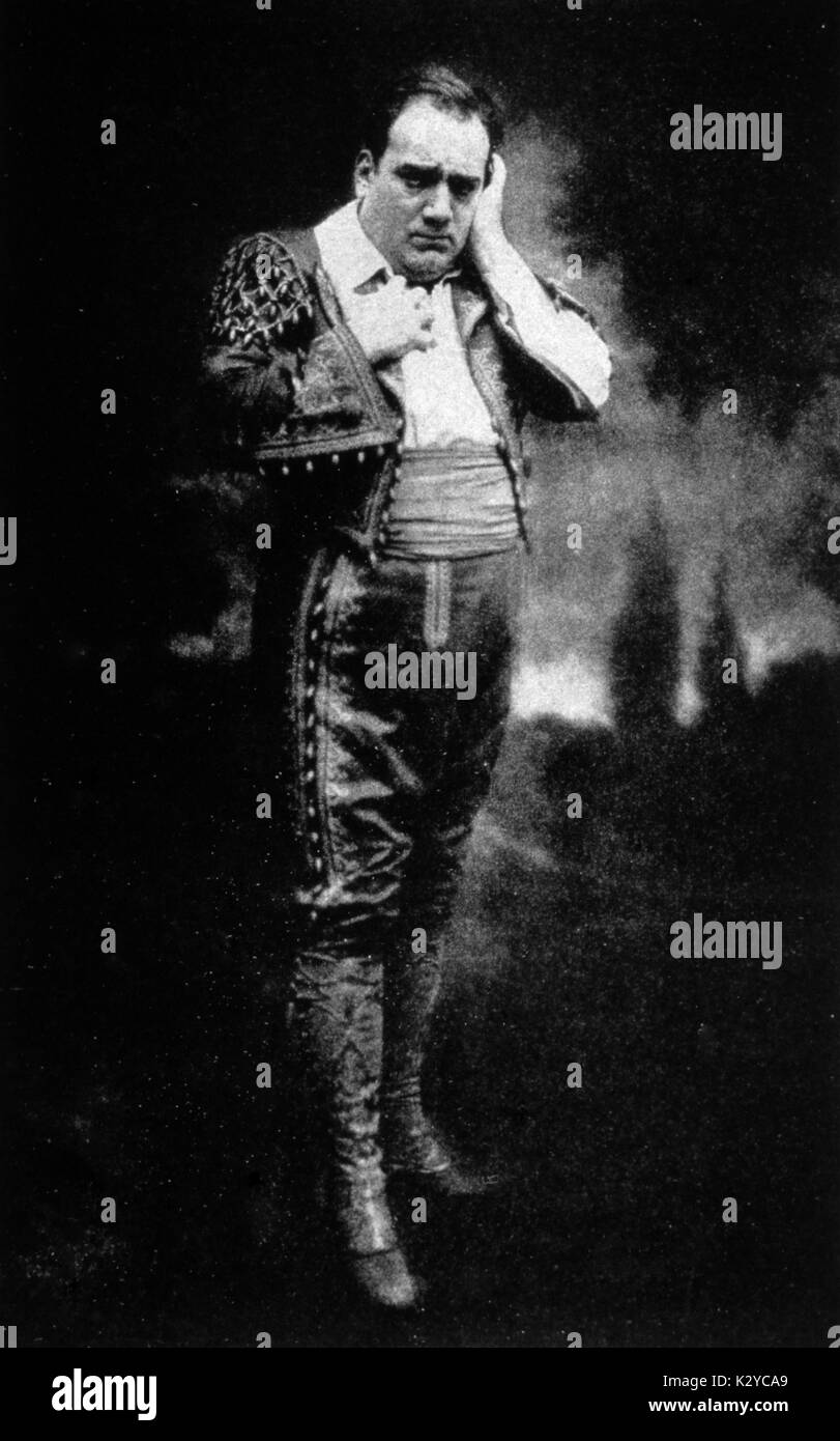 CARUSO, Enrico  as 'Don Jose' in Carmen Italian tenor (1873-1921). Stock Photo
