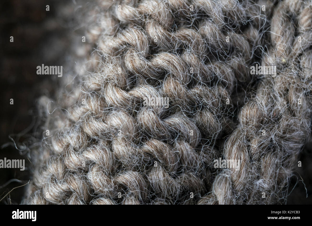 highly detailed needlework wool fabric, close up wool texture ...