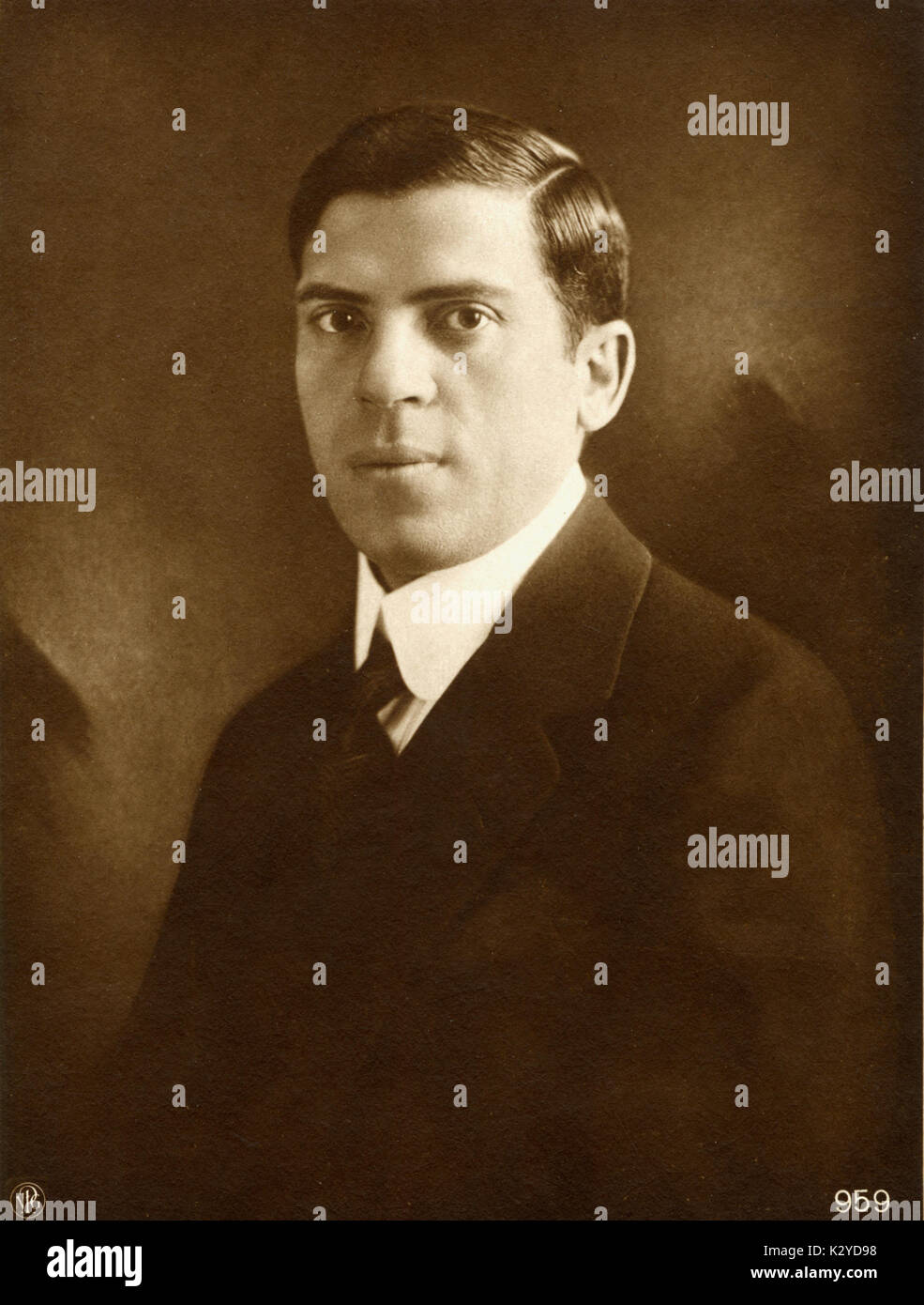 JADLOWKER,Herman in 1918 Polish Tenor, 1877-1933 one of MAHLER's singers Stock Photo