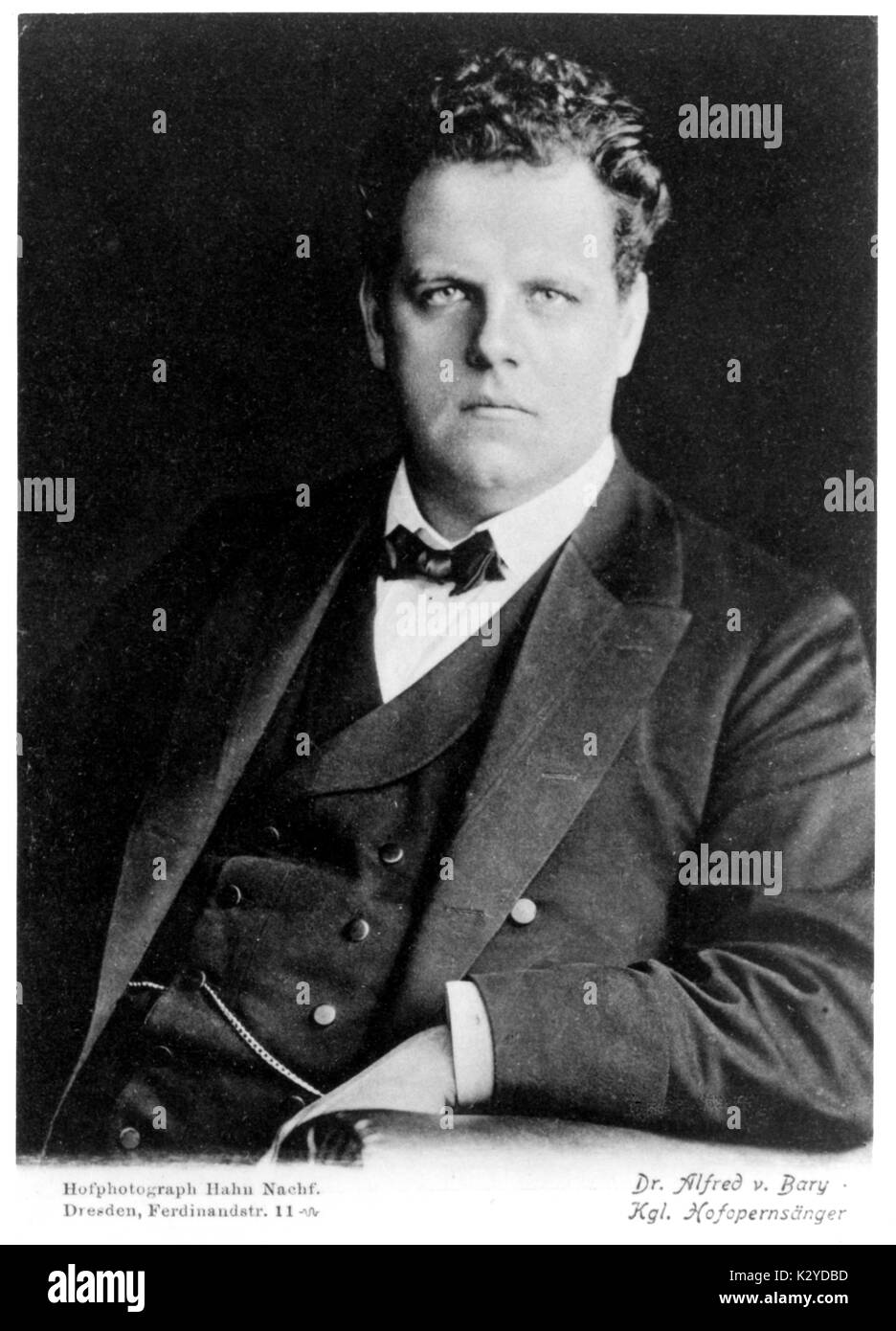 BARY, Alfred Erwin von German Opera Singer, 1873-1926 Stock Photo