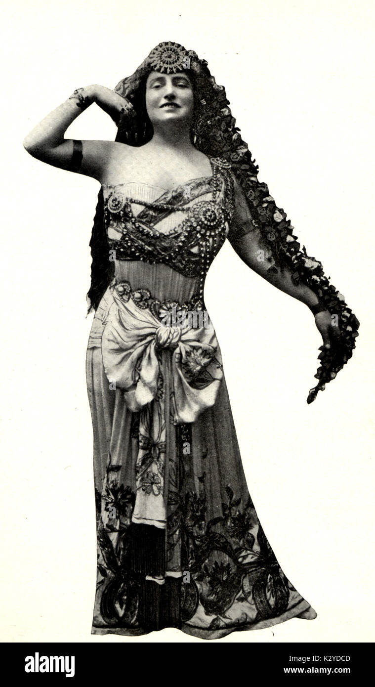 Louise Kirkby Lunn as Amneris in Verdi's opera 'Aida'.  English Mezzosoprano, 1873-1930. Stock Photo