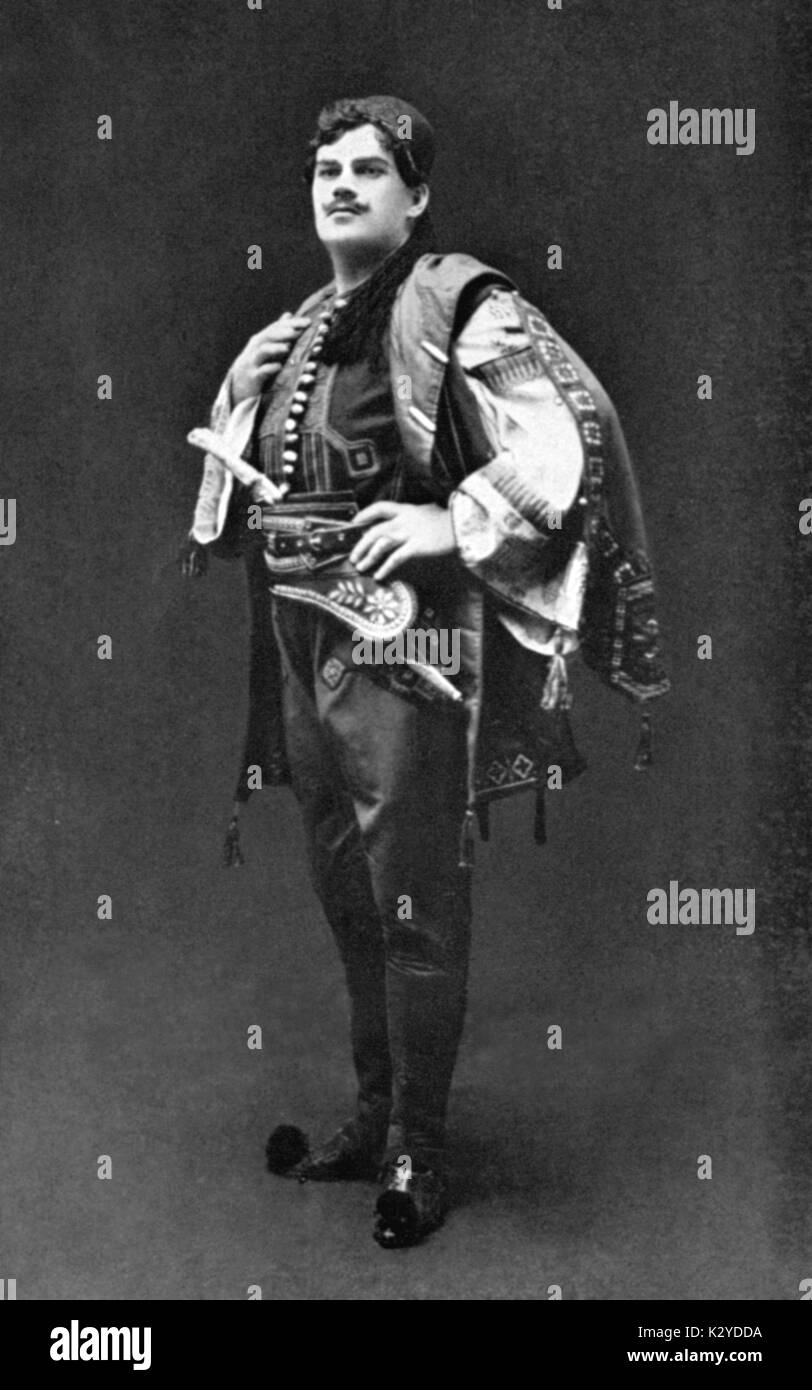 MARTIN, Riccardo - as Enzo in 'La Gioconda' in PONCHIELLI's "La Gioconda" American Tenor (1874-1952) Stock Photo