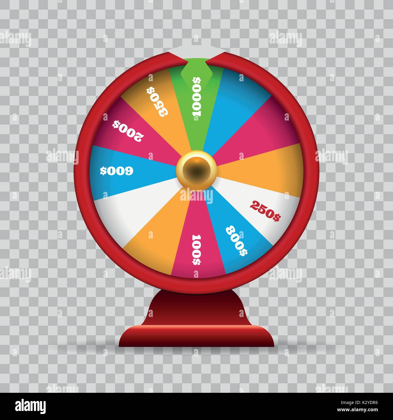 Luck Wheel Of Fortune Or Lottery Spinning Game On Transparency
