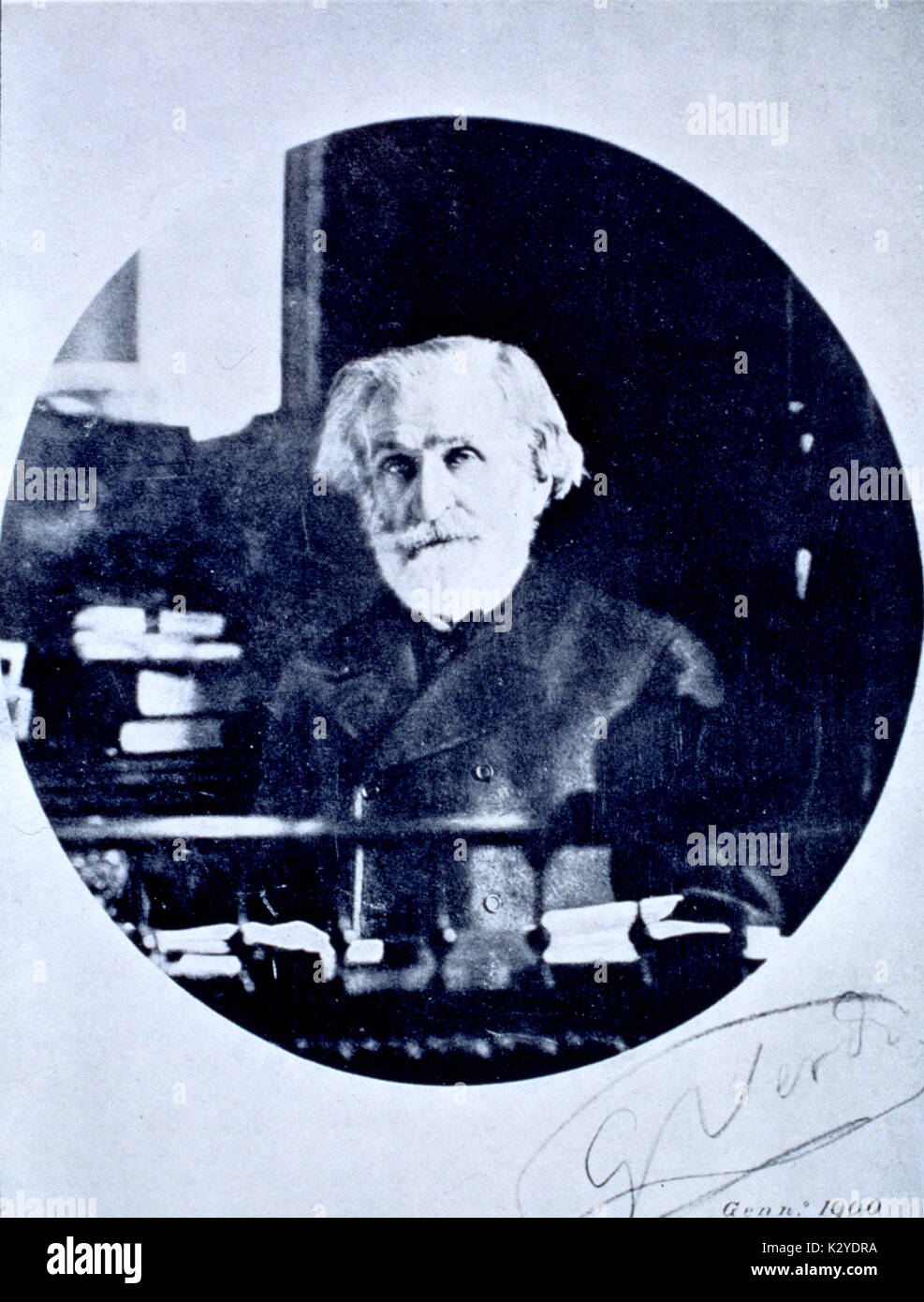 G. Verdi in his study, January 1900. Italian composer (1813-1901) Stock Photo