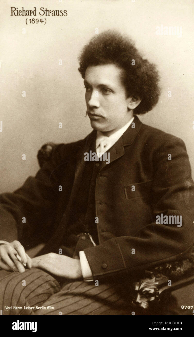 Richard Strauss in 1894 (young). German composer & conductor, 1864-1949 Stock Photo