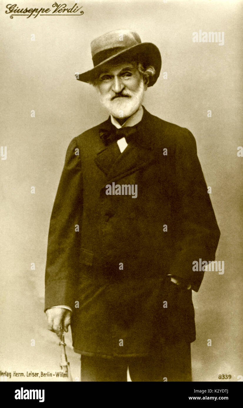 Giuseppe Verdi portrait of Italian composer. 9 or 10 October 1813 - 27 January 1901. Stock Photo