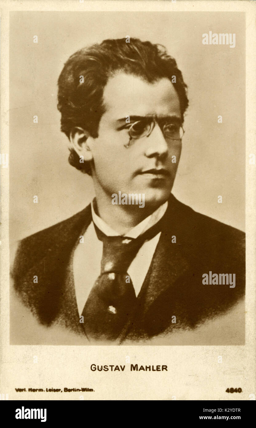 GUSTAV MAHLER 1907 Austrian Composer Conductor Cabinet Card Photograph Vintage 