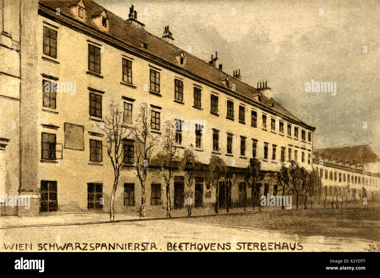 BEETHOVEN House in Vienna where he died in Schwarzspannierstrasse