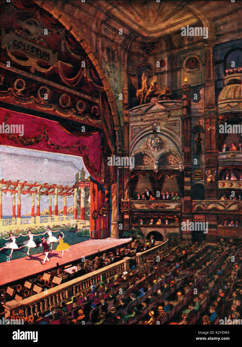 LONDON COLISEUM Interior, during performance of Ballet. Audience