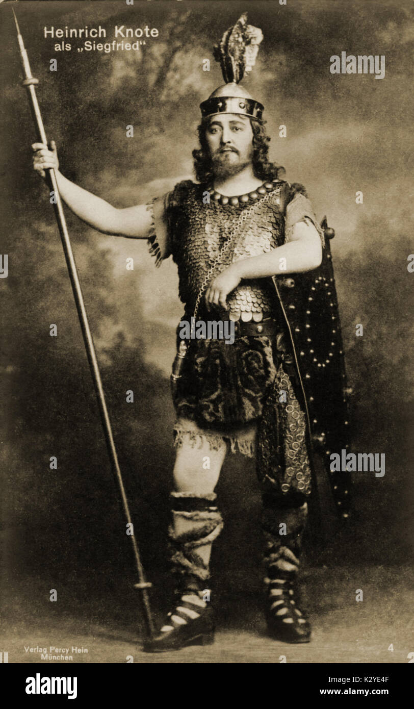 WAGNER - SIEGFRIED Heinrich KNOTE (German Tenor, 1870-1953) as Siegfried. German composer & author, 1813-1883 Stock Photo