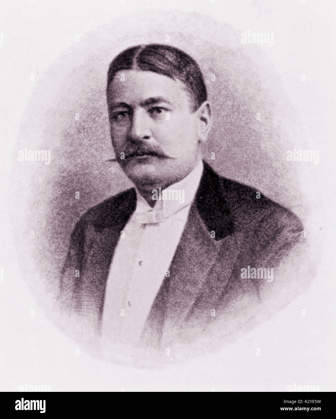 Max Burckhard - portrait. Austrian. Director of Burg Theater in Vienna (Viennese Burgtheater) 1890-98.  1854-1912. Stock Photo