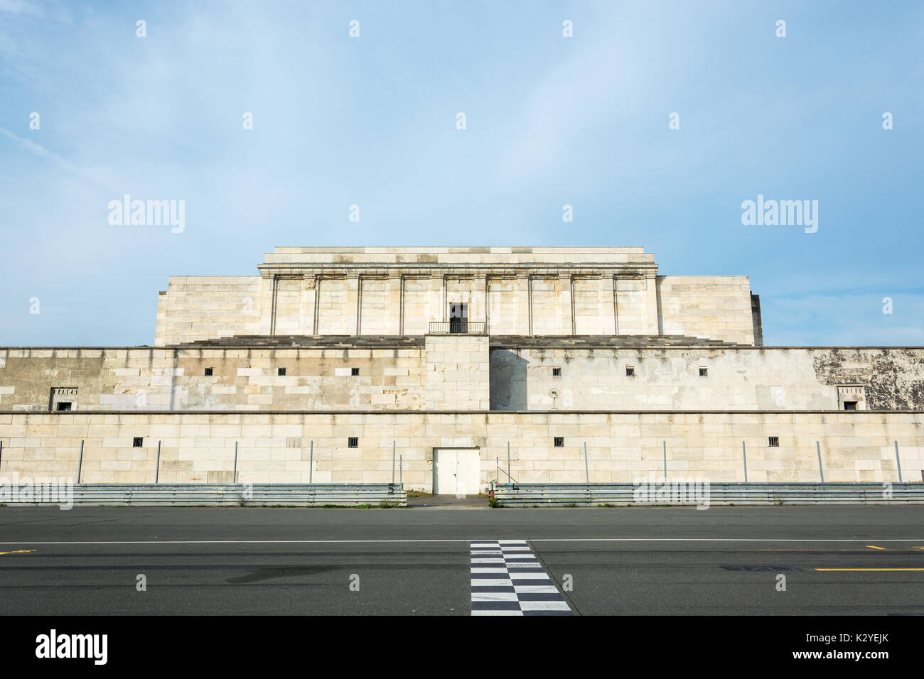 The tribune on the zeppelin field in Nuremberg from the front Stock Photo