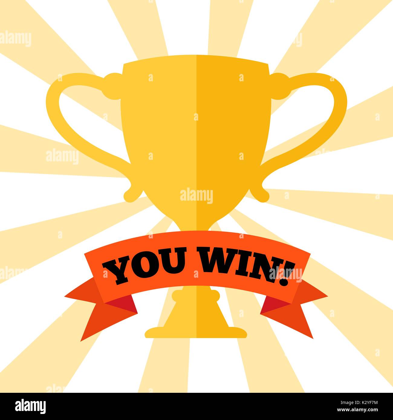 You win poster with prize cup Vector banner design Stock Vector Image You win poster with prize cup Vector banner design Stock Vector Image