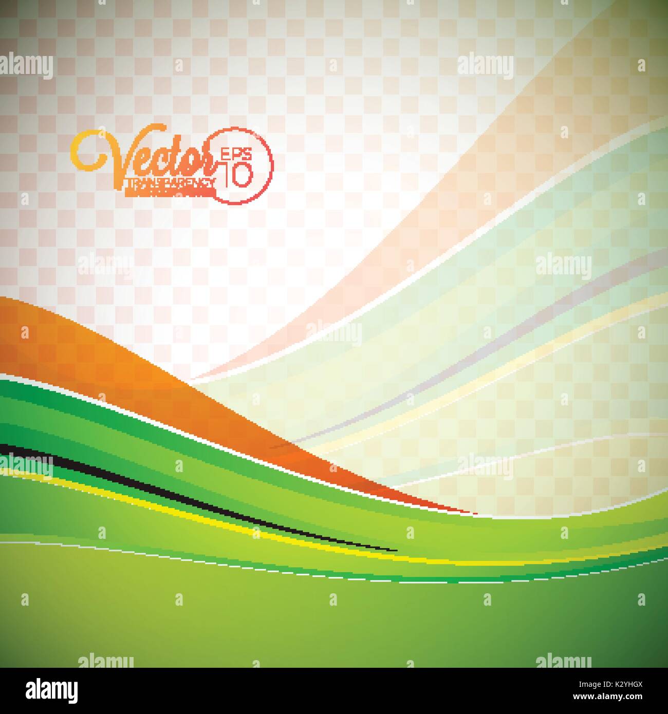 Abstract vector background with green waves. EPS 10 illustration Stock ...
