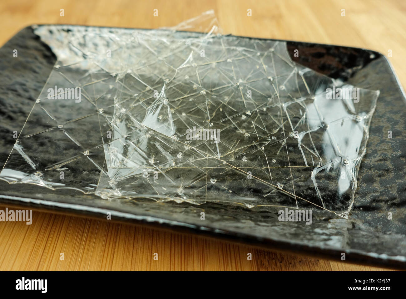 sheet of gelatin leaves on plate closeup Stock Photo Alamy