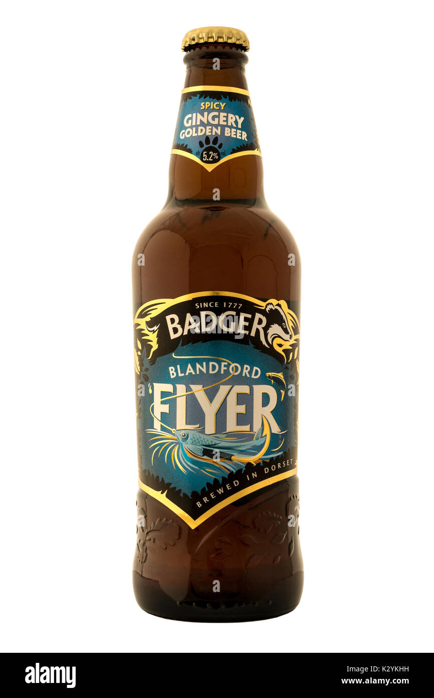 Hall & Woodhouse (Badger) Brewery Blandford Flyer bottled beer. Stock Photo
