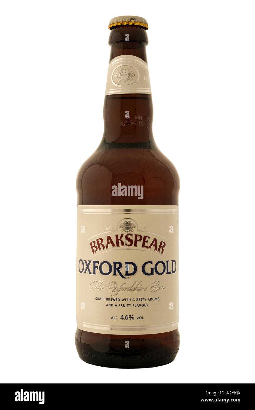 Brakspear Oxford Gold bottled beer. Stock Photo