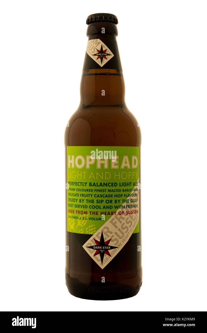 Dark Star Brewery Hophead Bottled Beer. Stock Photo