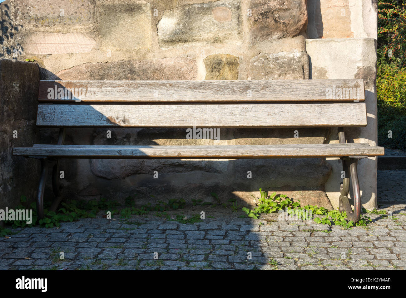 Wooden chair in front of brick wall hi-res stock photography and images ...