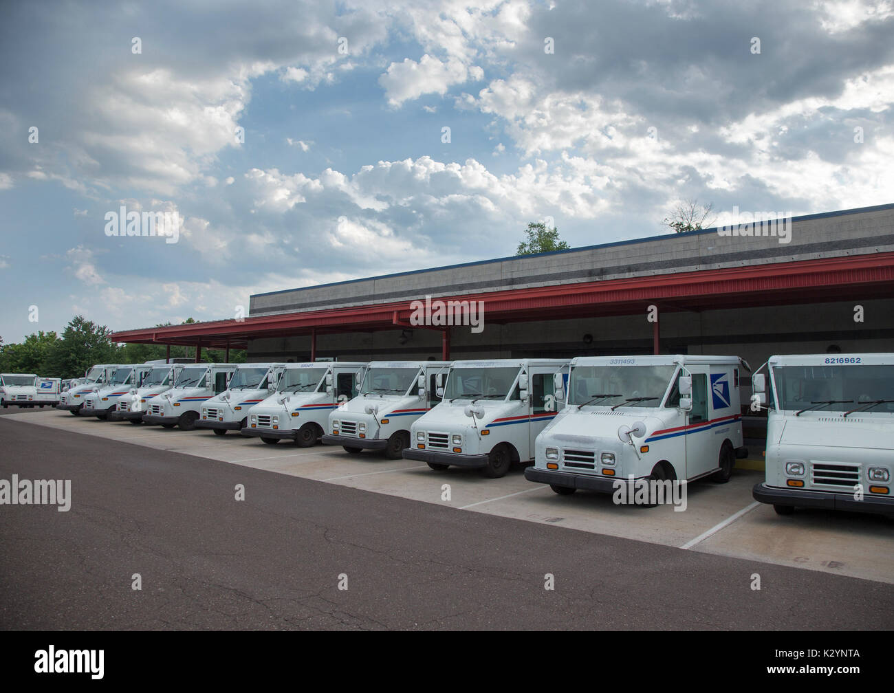 Mail delivery trucks in Ramsey, New Jersey Stock Photo Alamy