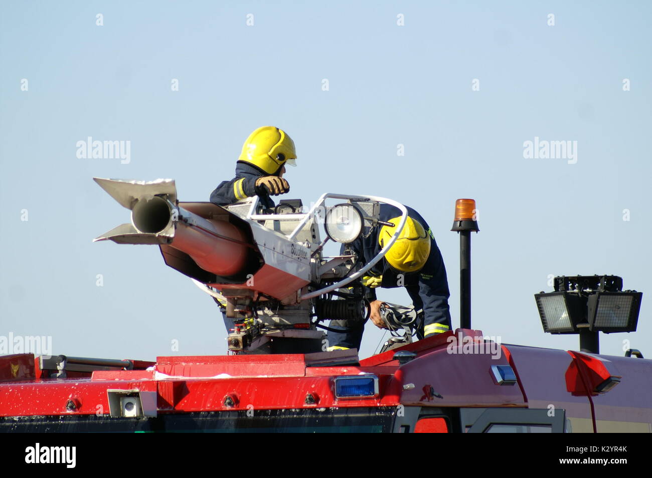 Airport Rescue tender, Aircraft crash and rescue Stock Photo