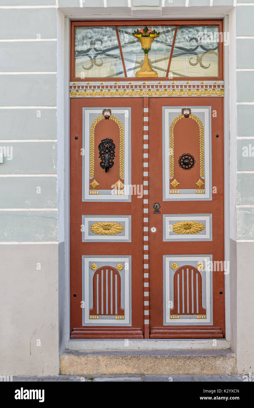 Medieval Door In Tallinn City Stock Photo