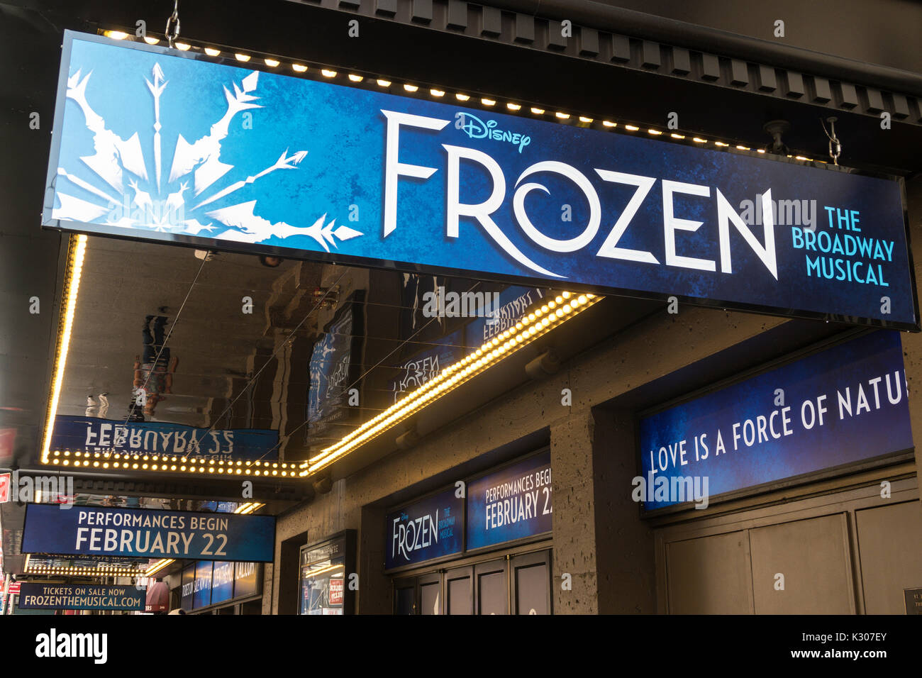 Disney's "Frozen" Advertising at the St. James Theatre, Times Square