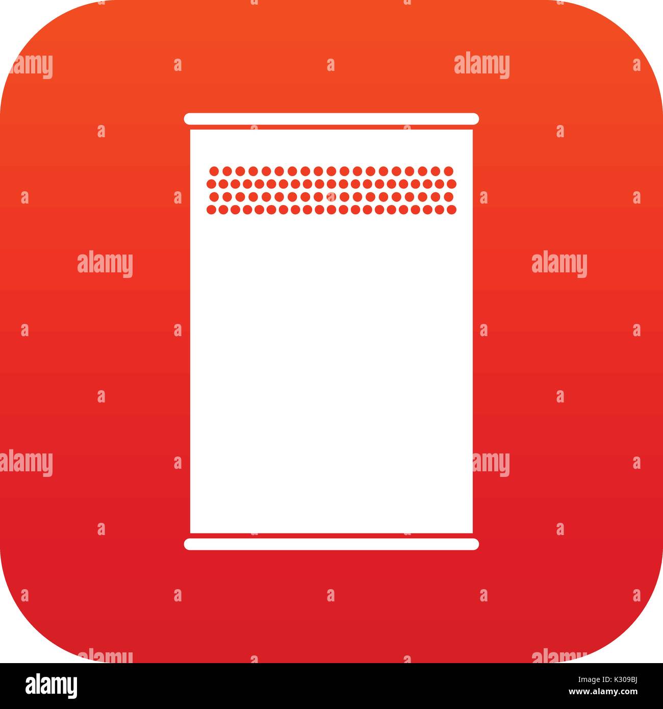 Trash can icon digital red Stock Vector Image & Art - Alamy