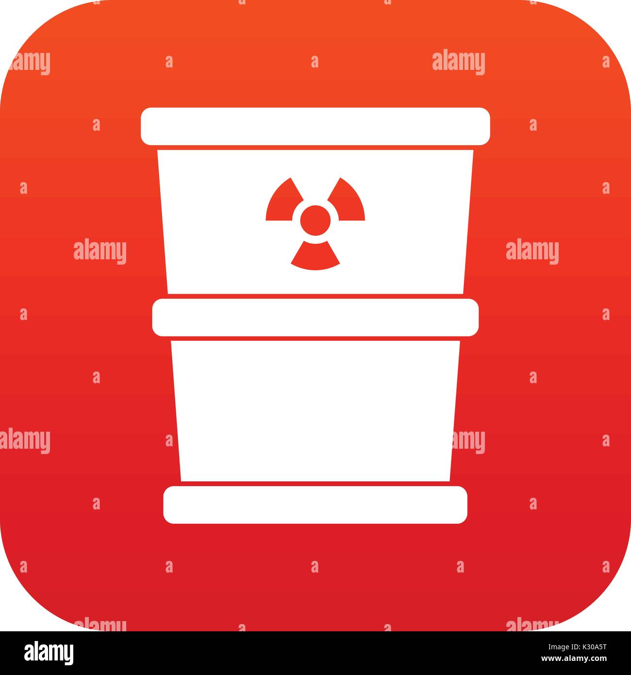 Trash can icon digital red Stock Vector Image & Art - Alamy