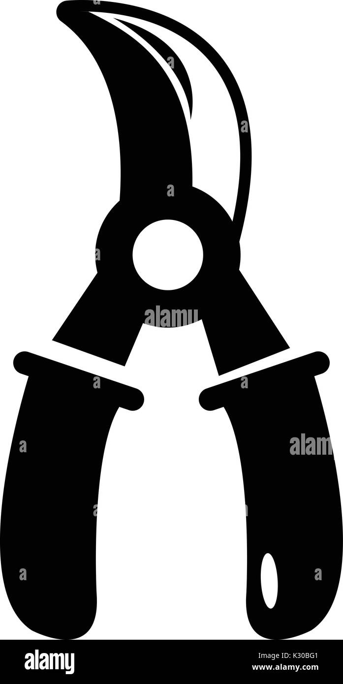 Grape scissors icon , simple style Stock Vector